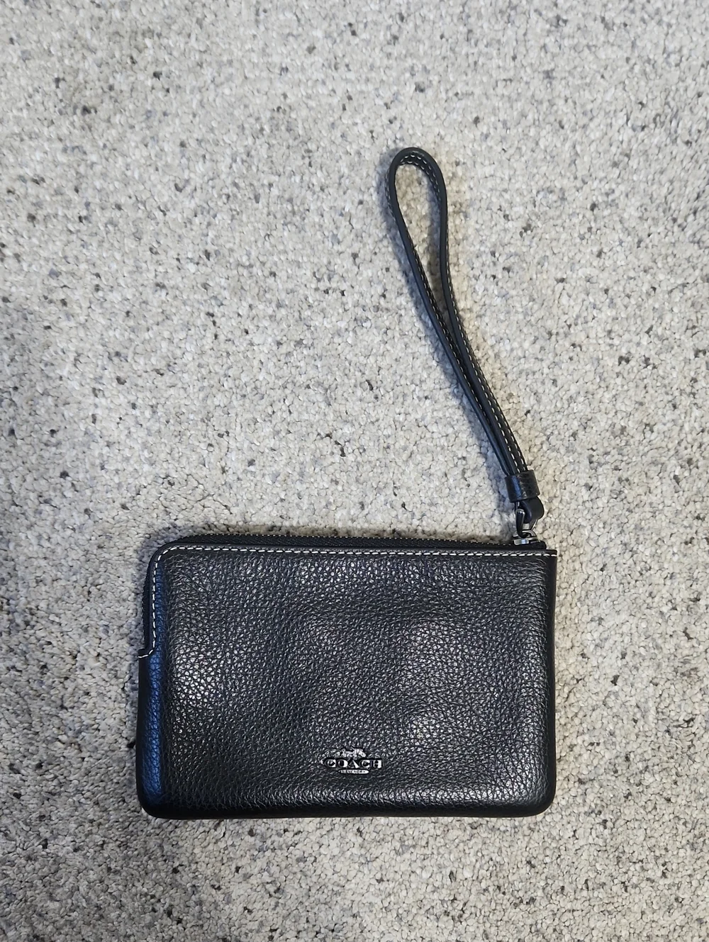 Disney x coach corner zip wristlet with wink Mickey Mouse wallet black/white